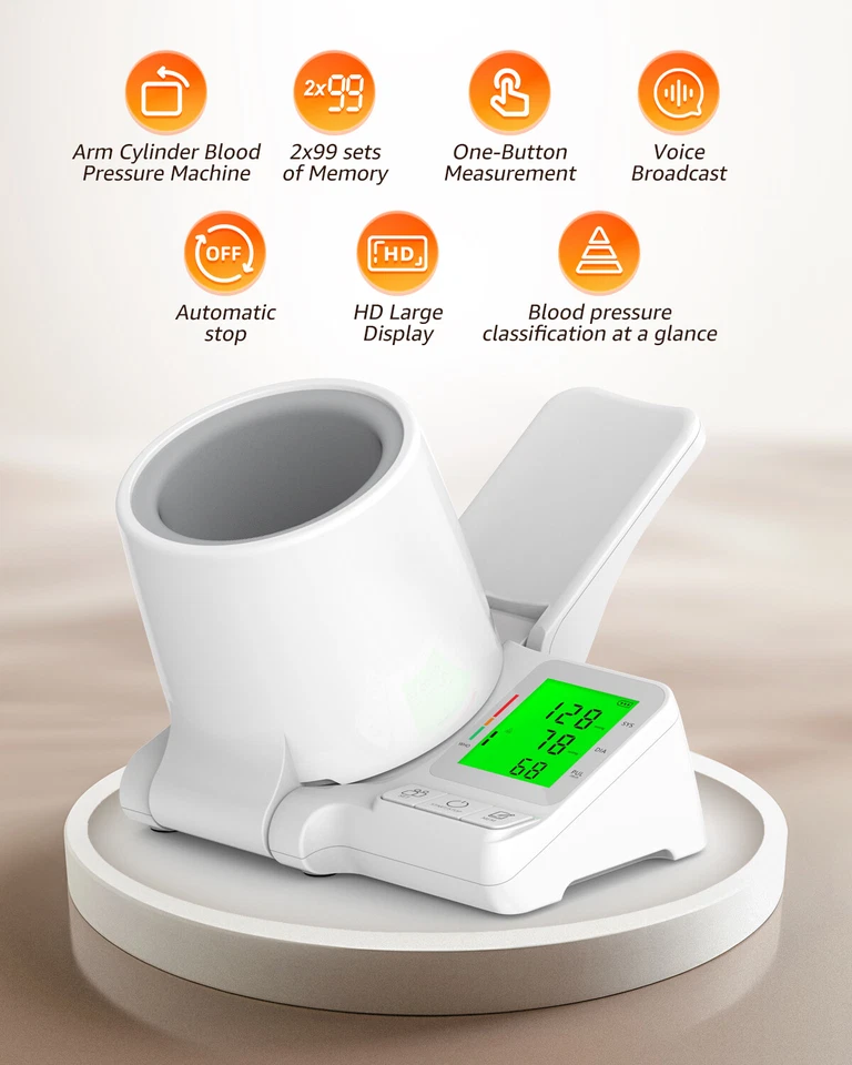 Monitor de presión arterial digital máquina de presión arterial brazo superior recargable EE. UU. Foto 2 de 4