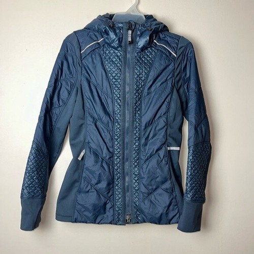 Athleta Rock Ridge Primaloft Hooded Performance Jacket Blue Size Small