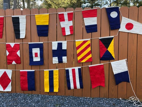 Set of 40 Nautical Signal Code Flags - High Quality, Hand Sewn, Double Sided - Picture 6 of 19
