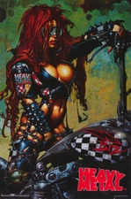 POSTER :MOVIE REPRO: ANIMATED : HEAVY METAL       FREE SHIPPING ! #3603