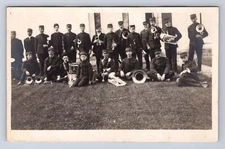 RPPC NEW ENGLAND UNIDENTIFIED MARCHING BAND REAL PHOTO POSTCARD BN