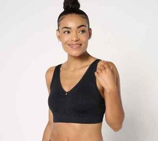 Breezies Seamless Floral Jacquard Wirefree T-Shirt Bra Black 40 C A648378