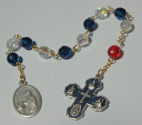 Handmade in the USA St Ignatius of Loyola One Decade Rosary - Patron of Soldiers - Picture 3 of 4