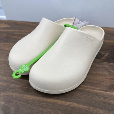 Crocs Dylan Clog Stucco Ivory Off White Unisex Slip On Sandals