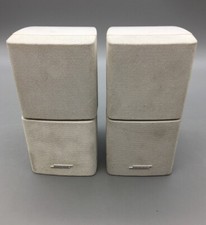 Pair of White Bose Accoutimass Double Cube Speakers -  H24
