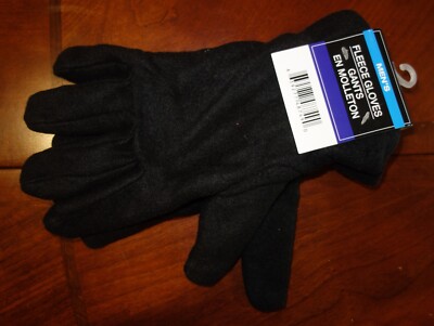 Greenbrier Men's Fleece Black Polyester Gloves One Size NWT