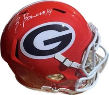 Brock Bowers Signed University Of Georgia Full Size Helmet Beckett Witness 