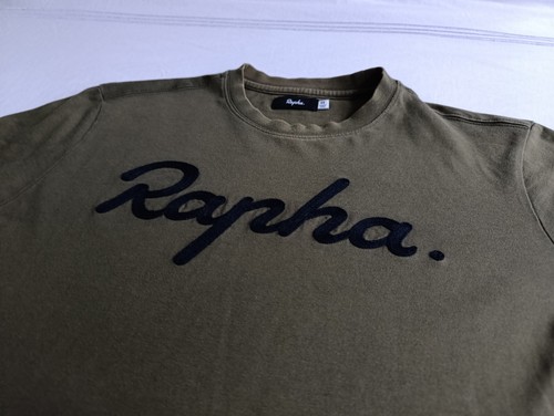 RAPHA Embroidered Logo Pro Cycling T-Shirt Discontinued Rare Green Black XS - Picture 2 of 11