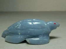 ZUNI FETISH F-3916 ANGELITE SEA TORTOISE BY JIMMY YAWAKIA