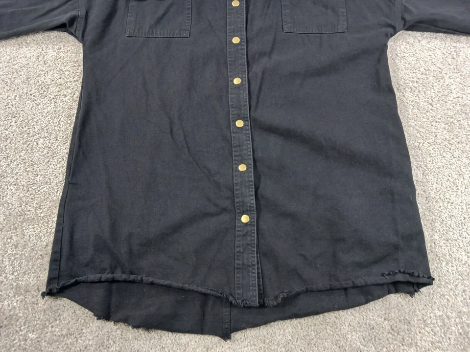 Camisa Davi & Dani Mujer Manga Larga Abotonada Mediana Negra Rock & Roll Foto 3 de 4