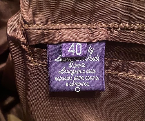 RALPH LAUREN PURPLE LABEL Rare Goat Suede Brown Blazer Jacket Italy Made Sz 40 - Picture 8 of 9