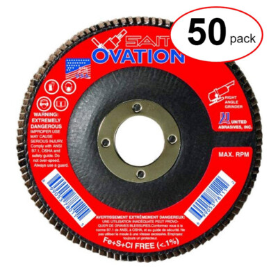 Sait 78106 - 4-1/2''X5/8-11 Ovation Flap Disc   40G -  (50Pack)