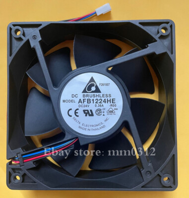 1pcs  Delta AFB1224HE-R00 12038 24V 0.36A 3-wire dual ball inverter cooling fan