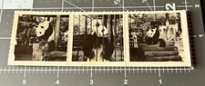 Unusual 1950s PANDA Bear Vintage Perforated Snapshot PHOTO Strip