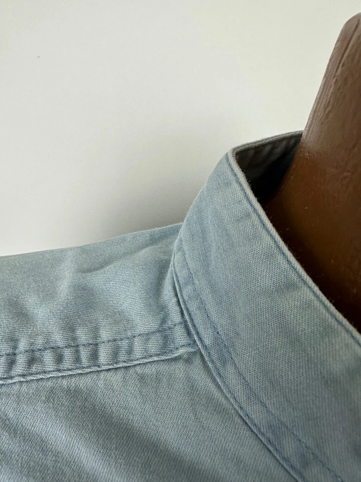 Vintage 90s Florida Gators Chambray Band Collar Shirt Men Large Gear for Sports - Image 4 of 4