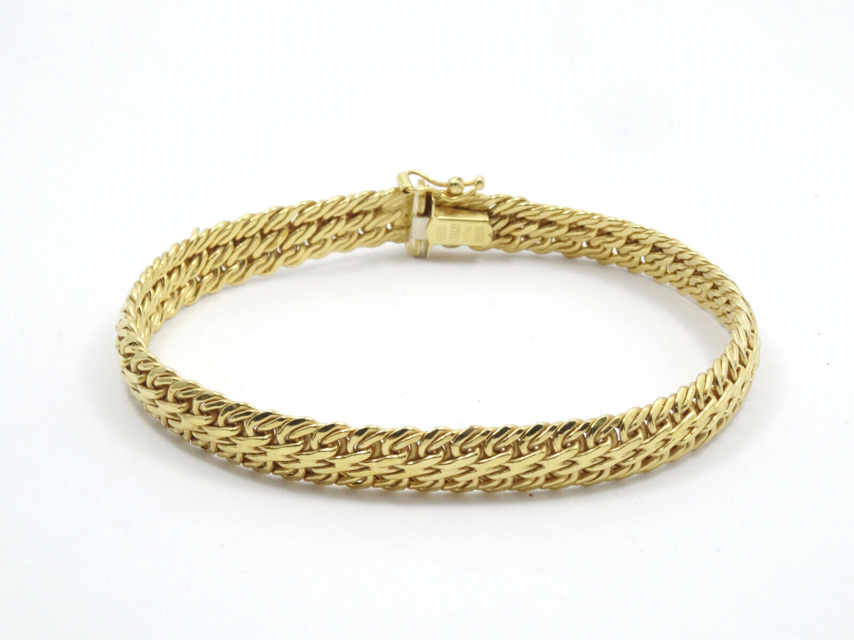 ITALIAN BREV. DUCHI BRUNETTO 73 AR 8mm SOLID 14K GOLD LINK ITALIAN BREV. DUCHI BRUNETTO 73 AR 8mm SOLID 14K GOLD LINK