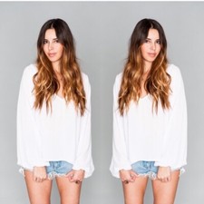 SHOW ME YOUR MUMU Chelsey St. Gaudens Blouse Women's Size XS White