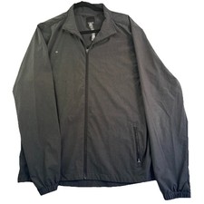 Vuori Venture Mens Track Jacket in Black Full Zip Water Resistant Lightweight L