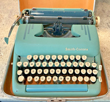 Smith Corona Silent-Super Manual Large Font 6 8 CPI Typewriter Seafoam Green