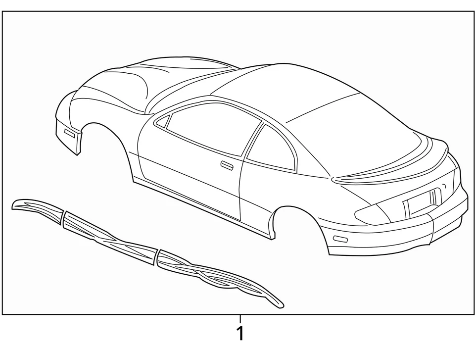 FITS 2004-2005 PONTIAC SUNFIRE DECAL FRT S/D LH BLACK *BL 10373980 -  NEW OEM - Image 3 of 3