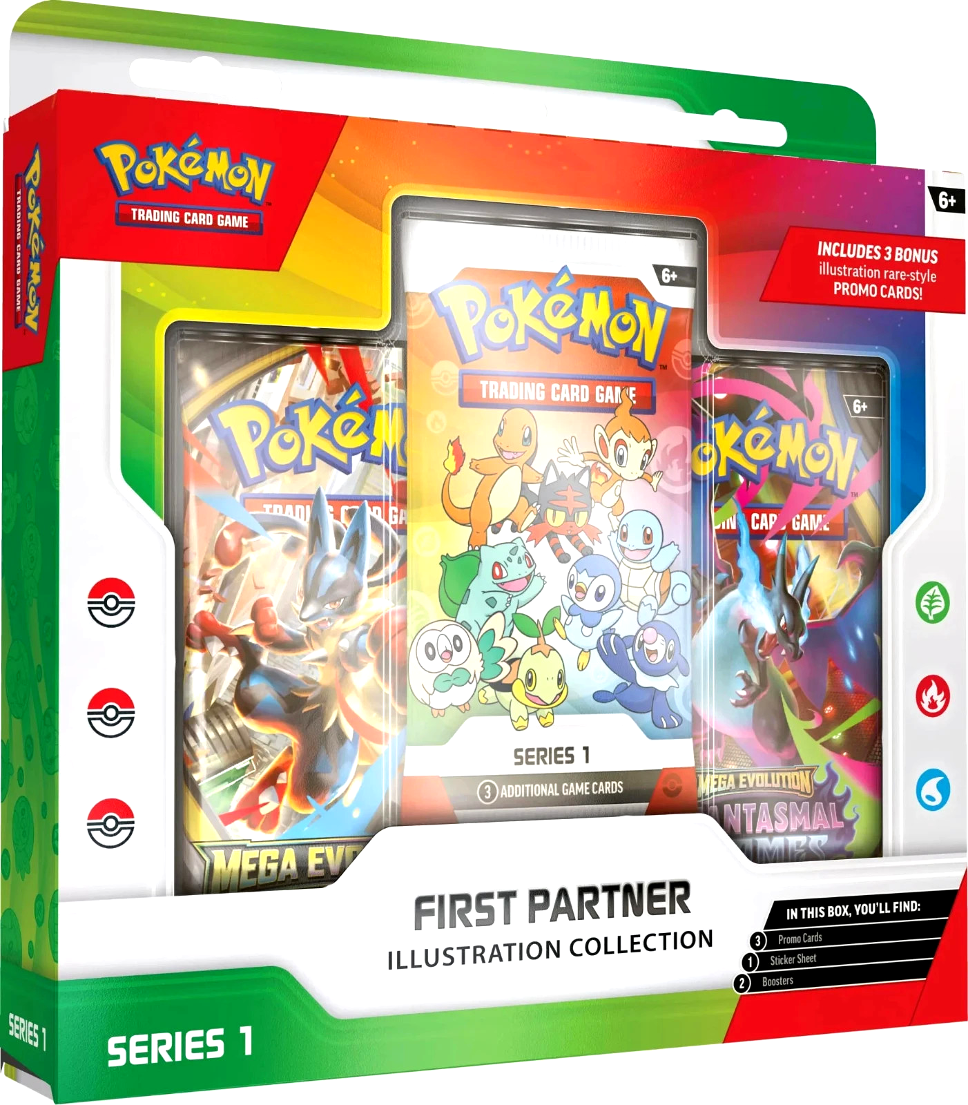 Pokemon TCG First Partner Illustration Collection Box Series 1 Sealed ...