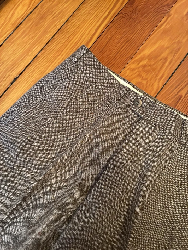 Pantalón de lana marrón vintage para mujer 26-27 Foto 3 de 4