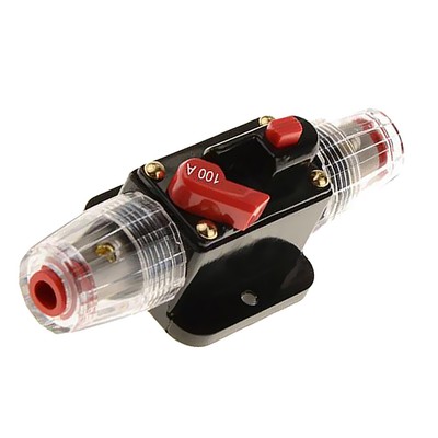 1pc DC 100A AMP Auto Stamm Audio Inline Circuit Breaker Reset Sicherung Inverter