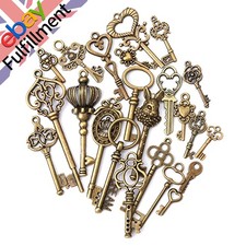 Wholesale Old Vintage Antique Skeleton Keys Necklace Pendant Bronze DIY Decor