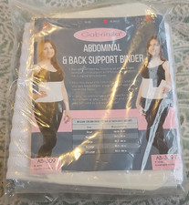 Gabriella Abdominal  Back Support Binder White XL Breathable Elastic