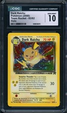 CGC 10 GEM MINT Dark Raichu Team Rocket 83/82 Holo SECRET RARE Pokemon Card