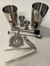 Stainless Steel Bartending Set - 9 Pieces