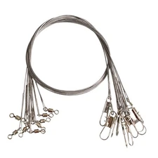 10pcs Fishing Wire Leaders Heavy Duty Nylon-Coated Fishing Line Wire Leaders ...