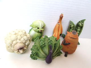 Home Grown Figures Lot of 6 by Enesco Seagull Decor