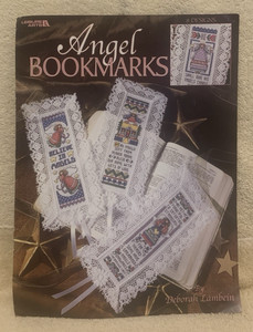 2001 Leisure Arts ANGEL BOOKMARKS Cross Stitch Pattern Leaflet (8 Designs) GUC
