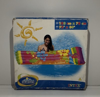 Intex The Wet Set Deluxe Air Mat Lounge Pool Raft 72''x30'' 2007 #58715