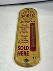 Shell Advertising  Metal Thermometer 1900’s Vintage R19