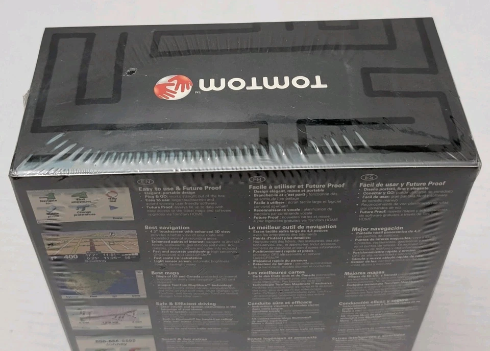 NEW TomTom GO 720 Portable GPS Navigator Unit Set in Box tom Bluetooth music 4.3 - Image 3 of 4