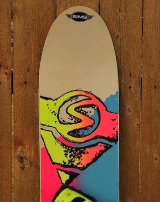 Vintage 1987 SIMS Switch Blade 1630 Snowboard with SIMS Bindings