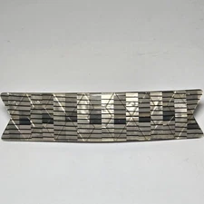 Vintage Made in France Hair Barrette Gray MOP Checker Inlay Celluloid Style 4"