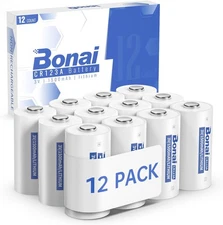 BONAI CR123A Batteries 3v Lithium Battery High Capacity CR123 12 count 