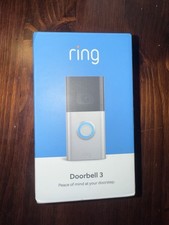 Ring Video Doorbell 3 Wireless Silver WiFi Security Camera New Sealed Alexa