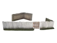 W. Britain 54mm #17920 Valley Series Plank Fence gate and two corner sections