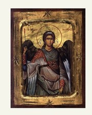 St Saint Michael Archangel Icon Gilded Greek ...