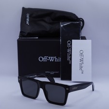 Off-White OERI109 LAWTON 1307 Black/Dark Grey 54-18-145 Sunglasses New Authentic