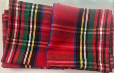 Christmas Red Scottish Tartan Plaid Pillow Covers 24x24 Set of 2 Designer Look