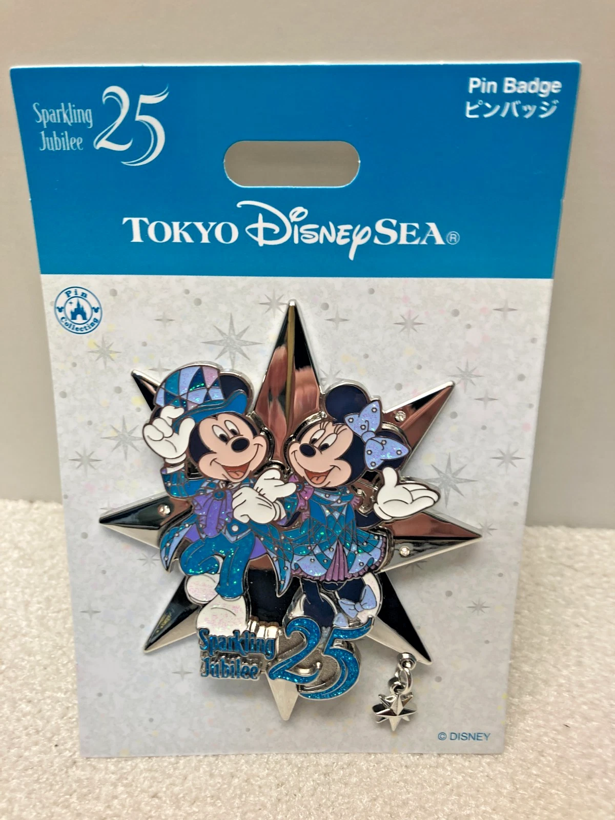 Tokyo Disney Sea 25th Anniversary Mickey Pin Badge Sparkling Jubilee 2026 TDS