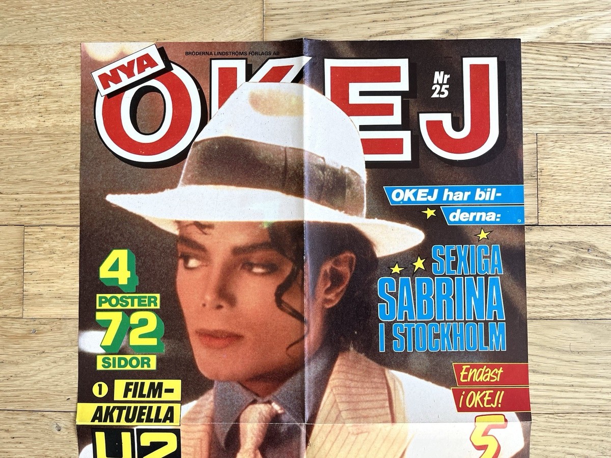Michael Jackson 1988 Swedish Advertisment Promo Poster Music