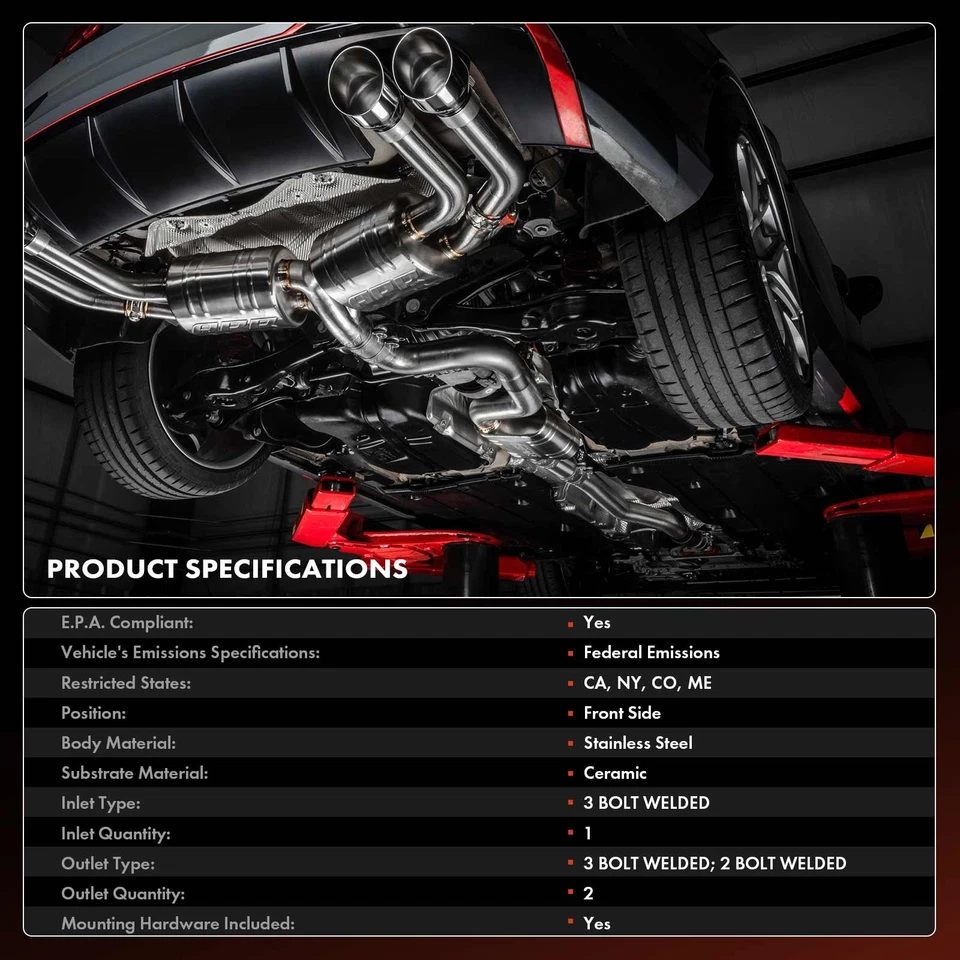 Convertidor catalítico frontal con herrajes para Subaru Impreza 2017 2018 2019 Foto 3 de 4