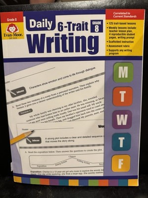 Daily 6-Trait Writing Grade 8 by Evan-Moor EMC 6028   Teacher Resource Workbook