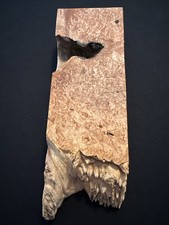 Lace Maple Burl, Live Edge, 10 1/2 Long, 3 5/8 Wide, 3 3/4 Thick, Dry